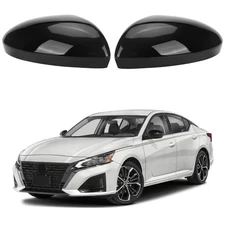 Glossy Black Direct Replacement Mirror Cover for 2019-2025 Nissan Altima, OEM...