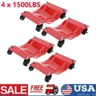 4-Piece Auto Wheel Dolly Set Vehicle Car Repair Moving Skate 6000LBS Red