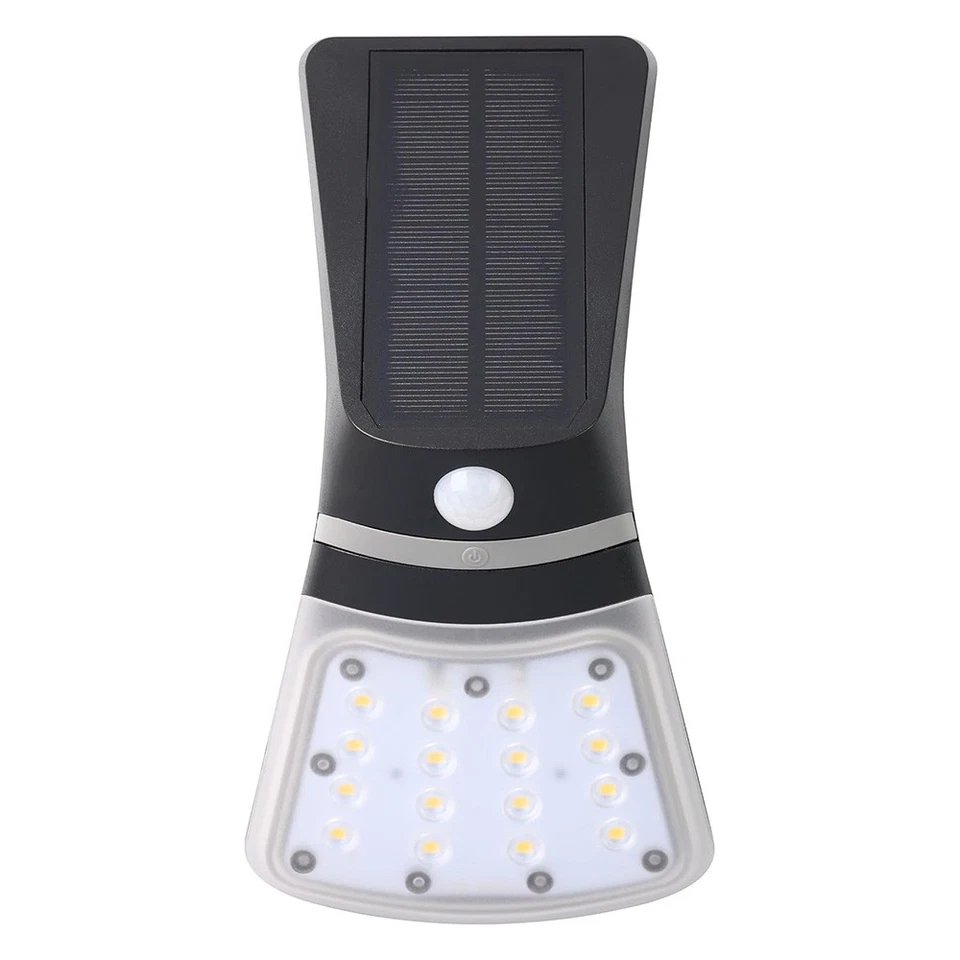Eglo LED Solar Wandleuchte Außenlicht Schwarz IP44 2W 3000/4000K Indirekt Sensor - Bild 2 von 4
