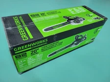 Greenworks 82CS34 82V 20" 3.4 kW Chainsaw with 4Ah Battery & Dual Charger