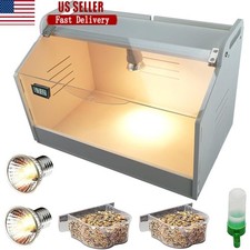 110V 50W Heating Lamp Brooder Box Temp Humidity Display Chicks Ducklings New