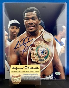 RIDDICK BOWE AUTOGRAPHED 8x10 PHOTO W/COA 🔥🥊🔥