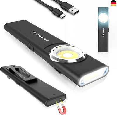 BESUCHE DEN KLARUS-STORE klarus E5 USB C Wiederaufladbare Klein Taschenlampe,COB-Arbeitsleuchte, 600
