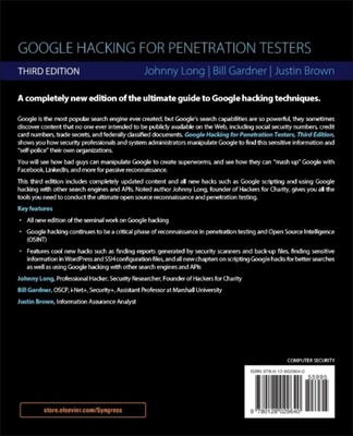 Google Hacking for Penetration Testers by Bill  Gardner (Paperback Book)