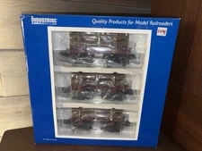 INDUSTRIAL RAIL O27 SCALE MODEL TRAIN ROLLING STOCK LOGGING CARS W/LOGS 3-PACK