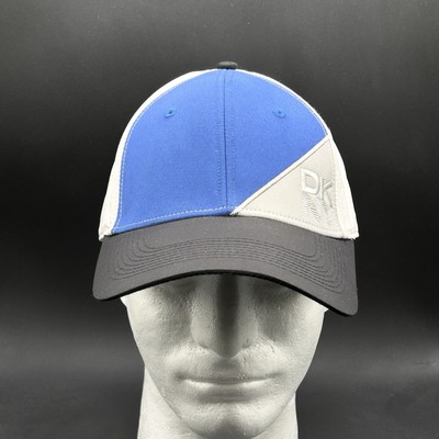 DKNY Strapback Hat Donna Karan New York Unisex Poly Blue Black Gray Used
