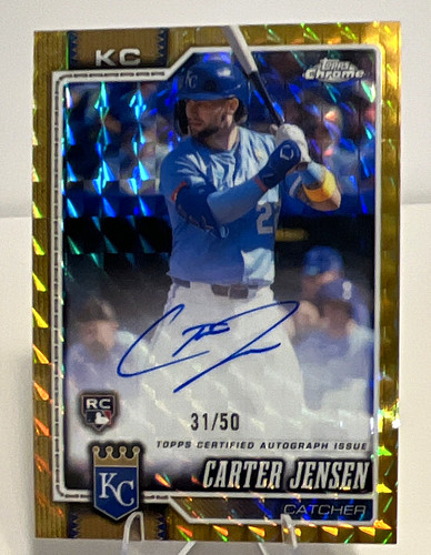 Topps Chrome Carter Jensen RC Auto RA-CJ Gold Refractor 31/50 KC Royals