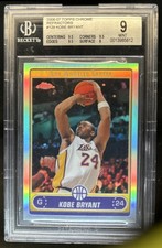 2006-07 Topps Chrome Kobe Bryant Refractor #129 Lakers BGS 9