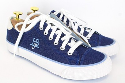Harmont & Blaine Men's Sneakers EU40 Blue Low Lace-Up Denim-Like