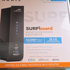ARRIS SURFboard SBG7600AC2 DOCSIS 3.0 Modem Router Dual-Band AC2350Mbps 4 Ports