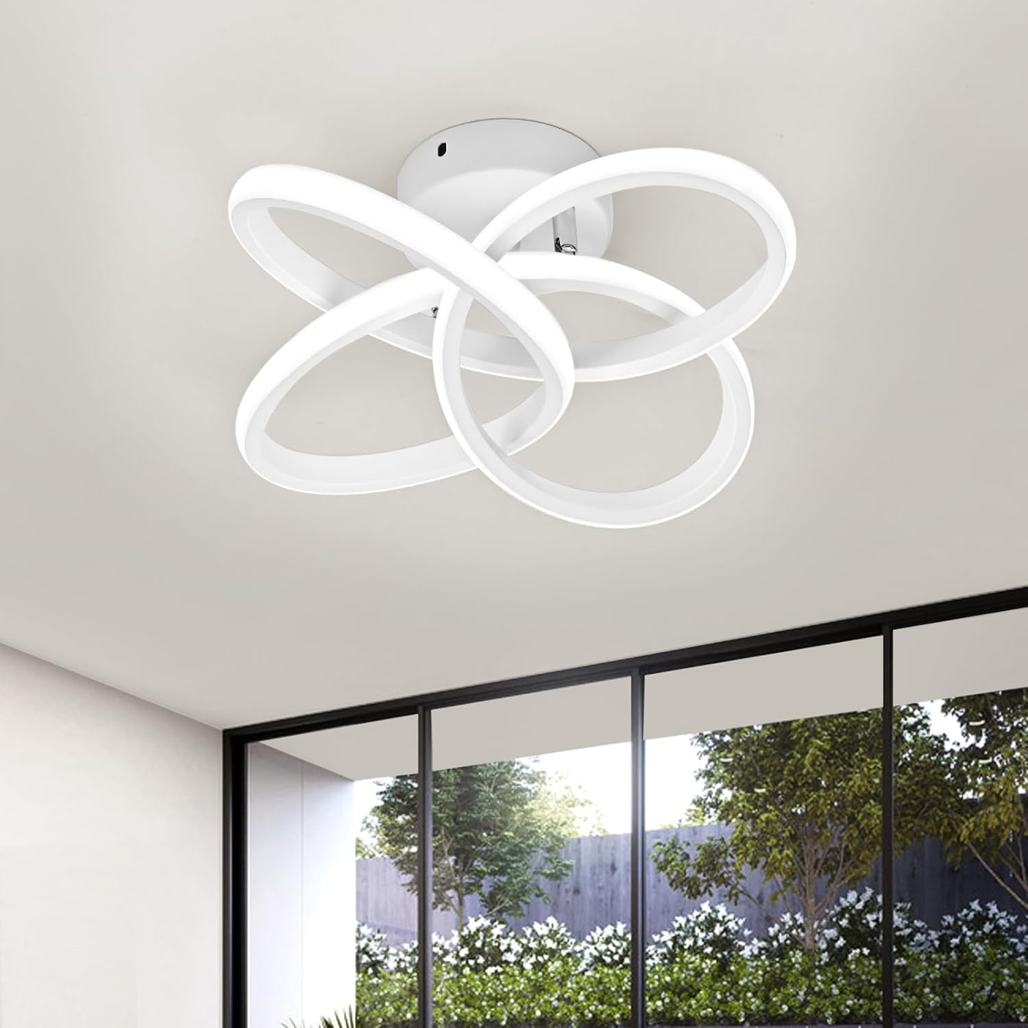 Lampada da Soffitto Design Fiore LED 36W 3900Lm Moderna Elegante