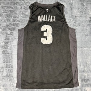 Reebok Detroit Pistons Ben Wallace 3 Jersey Mens XL Black Grey Mesh NBA Vintage