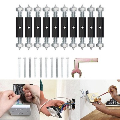 10Pcs Switch Socket Cassette Screws Support Rod Wall Mount Box Repair Kit Tool 