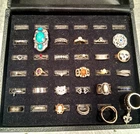 Vintage+Fashion Costume Jewelry Ring Lot Of 30 Silver Tone&Gold Tone hello kitty