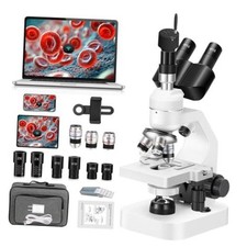Trinocular Microscope 40x-2000x Magnification Double WiFi electronic eyepiece