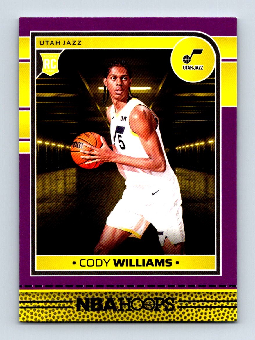 #240 2024-25 Hoops PURPLE Cody Williams RC Utah Jazz