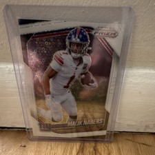 Panini Prizm Disco Parallel Malik Nabers New York Giants #206 Football Card 2024