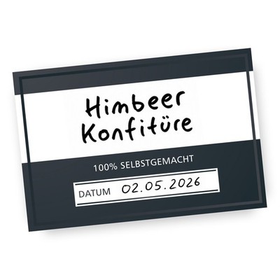 ITENGA 50x Marmeladen Etikett rechteckig PFLAUME beschreibbar Aufkleber Sticker
