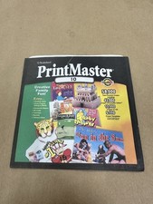 Broderbund PrintMaster 10 Software CD Windows 95-2000 Family Fun
