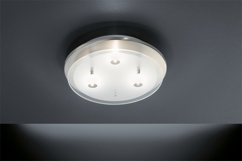 CEILING LIGHT WITH 3 HALOGEN BULBS By Grossmann - Polished Chrome