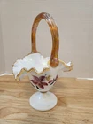 Vintage Fenton Glass 50th Anniversary Basket Elinor & Bill Fenton Signed