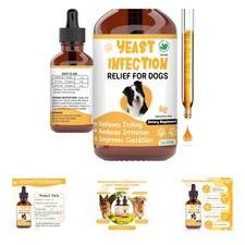 Gentle Bacon Flavor Yeast Infection Treatment for Dogs, 2 Fl Oz - Quick Relief