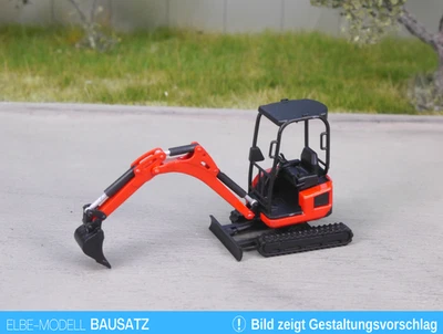 ELBE-MODELL EM222 1:87 Bausatz 1,7t Minibagger mit beweglichem Arm