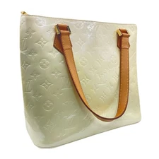 Louis Vuitton Monogram Vernis Handbag Tote Shoulder Cream LOUIS VUITTON