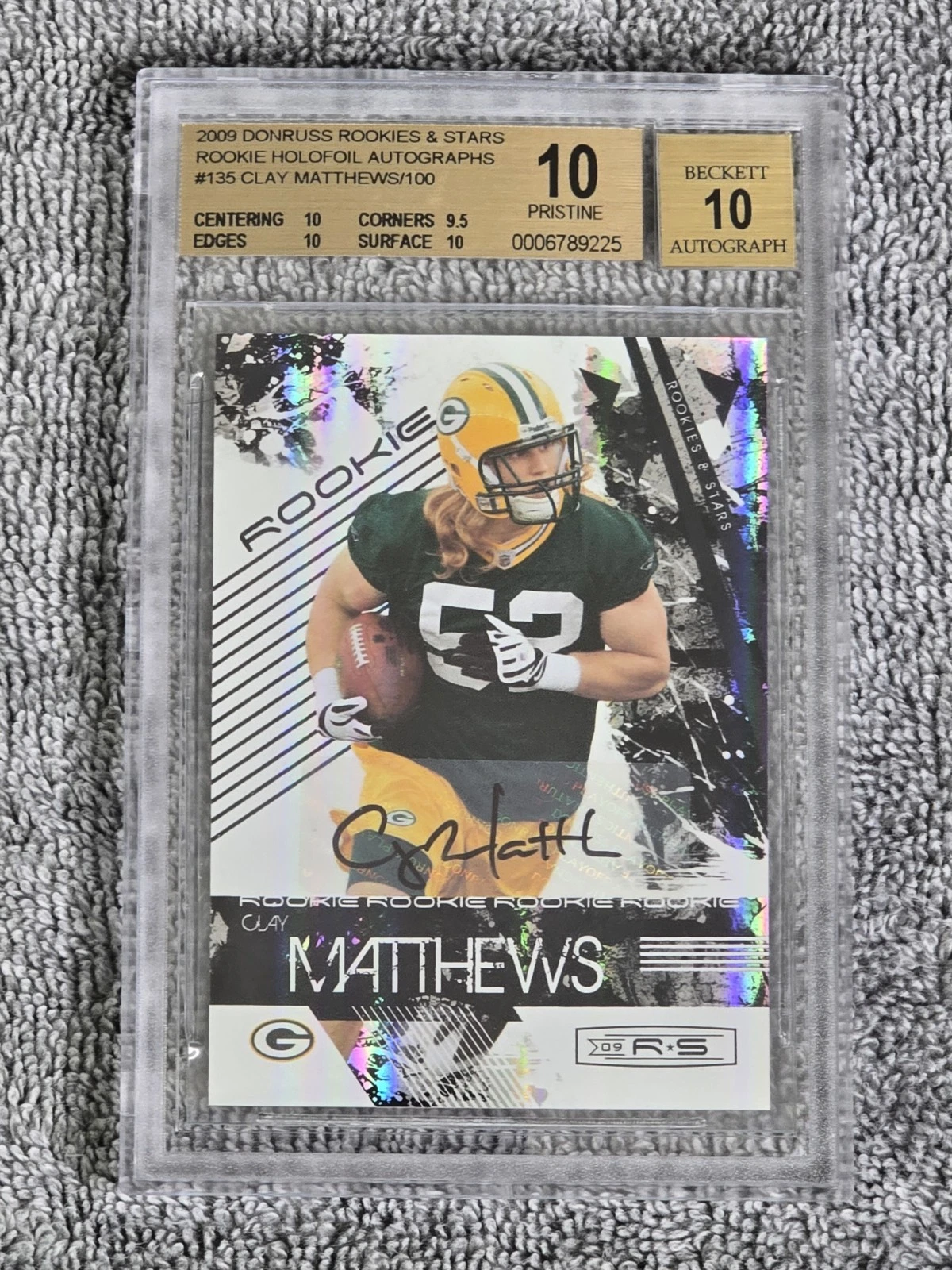 Clay Matthews Donruss Rookies & Stars #135 Autograph Holo
