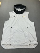 Purdue Boilermakers Jacket Mens XL Gray NCAA Basketball Nike Shield Hooded Tall