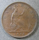 1884 Victoria Farthing — photo from another recent sale