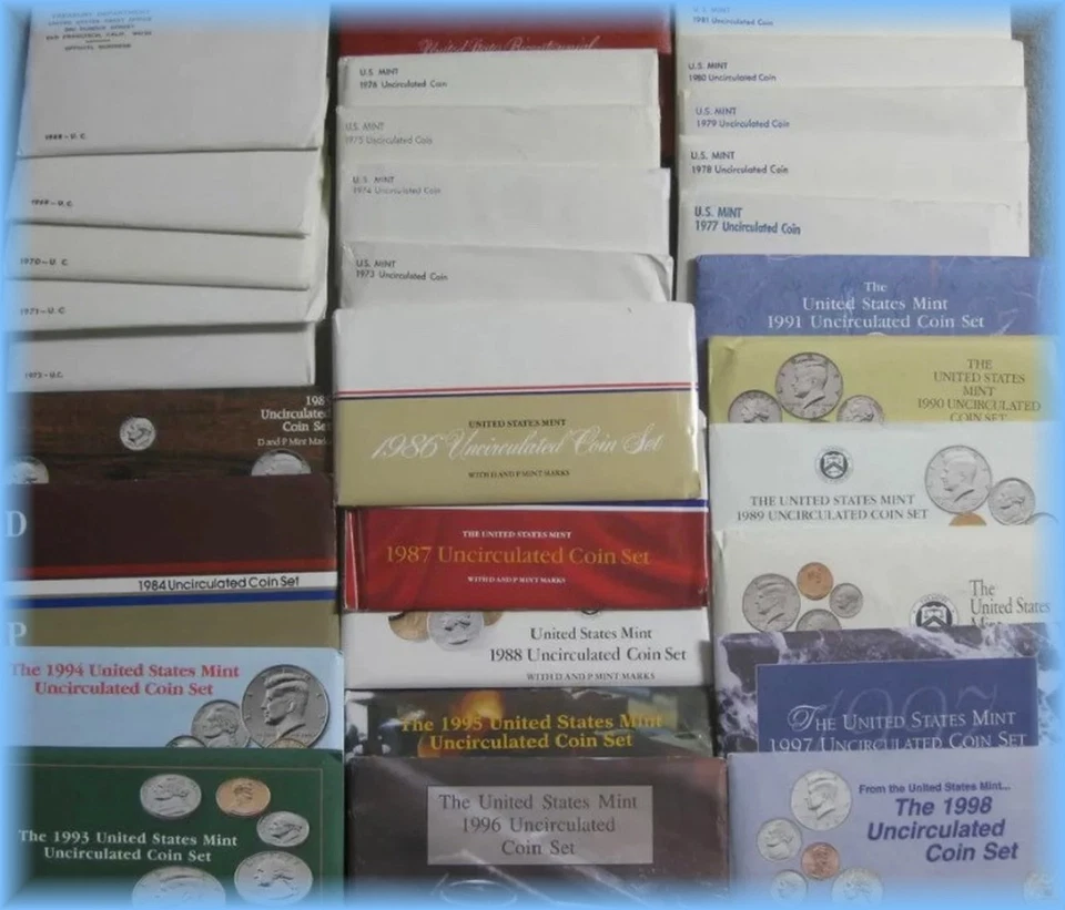 US Uncirculated Mint Sets ~ Estate Sale Lot ~ Coins Money COA Hoard Clad/Silver - Image 2 of 3