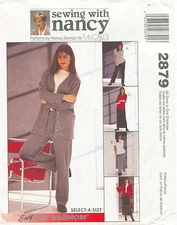 McCalls 2879 Misses Sewing With Nancy Knit Wardrobe Sewing Pattern Sz 8-22 Uncut