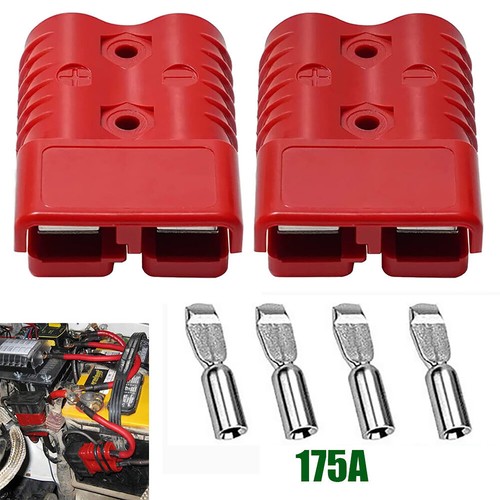 2 Batteriestecker mit Kupplung Steckverbindung 175A 600V Rot für Anderson Satz - Bild 1 von 10