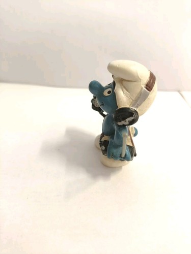 Puffo con Radio CB Antenna. Lunga cod.20143 Peyo Schleich Anno 1982 W.Germany - Foto 4 di 6