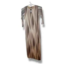 Boohoo Abstract Mesh Maxi Dress Size 20 New