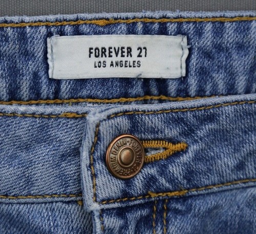 Womens Forever 21 Los Angeles Jeans Mid Rise Skinny Distressed Sz 30 (Msr 32x26) - Picture 3 of 9