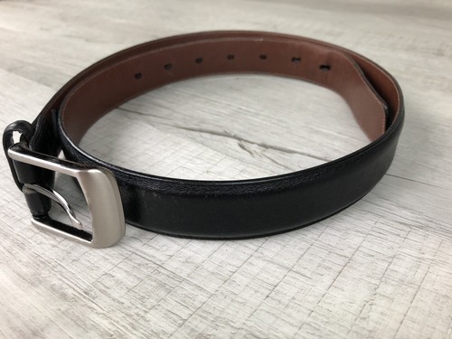 Perry Ellis Belt Black Portfolio Italian Calf Skin Cowhide 1” W Mens Size 32/80 - Picture 2 of 11