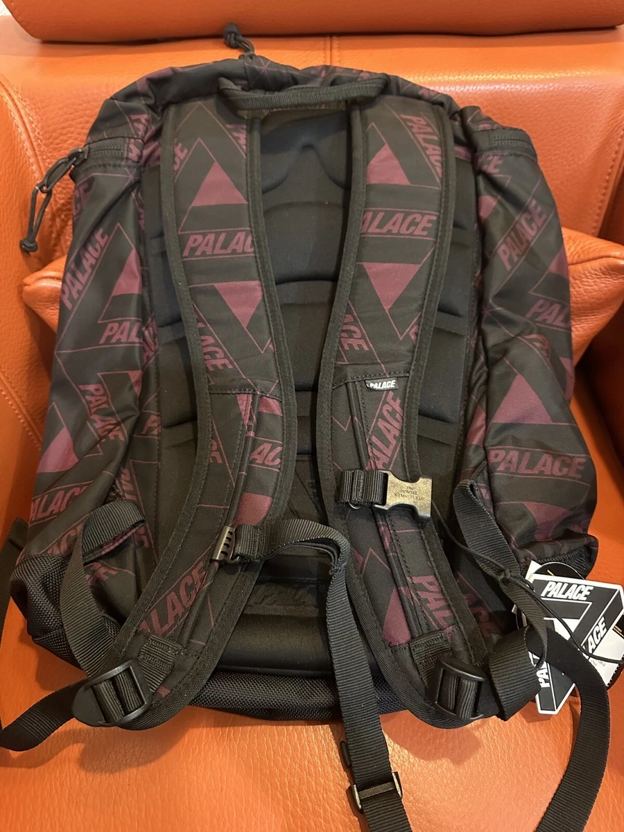Brand New With Tags Palace Tube pack Bag Backpack Burgundy Sz OS Cordura Black