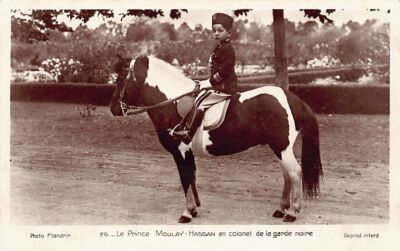 Morocco - Prince Moulay Hassan (H.M. Hassan II) as Colonel of the Black Guard