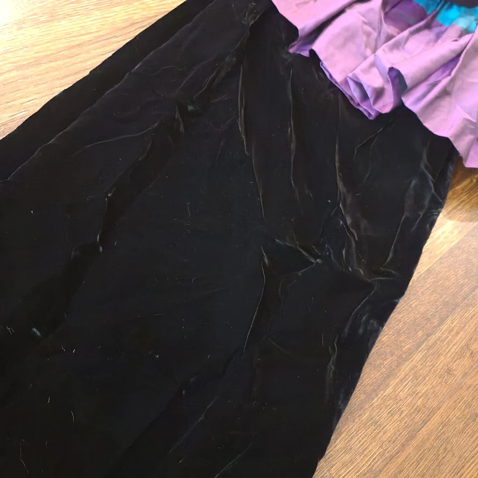 UNIQUE RARE Vintage Tomasz Starzewski Neiman Marcus Velvet Shiny Gown 80s XS - Image 3 of 4