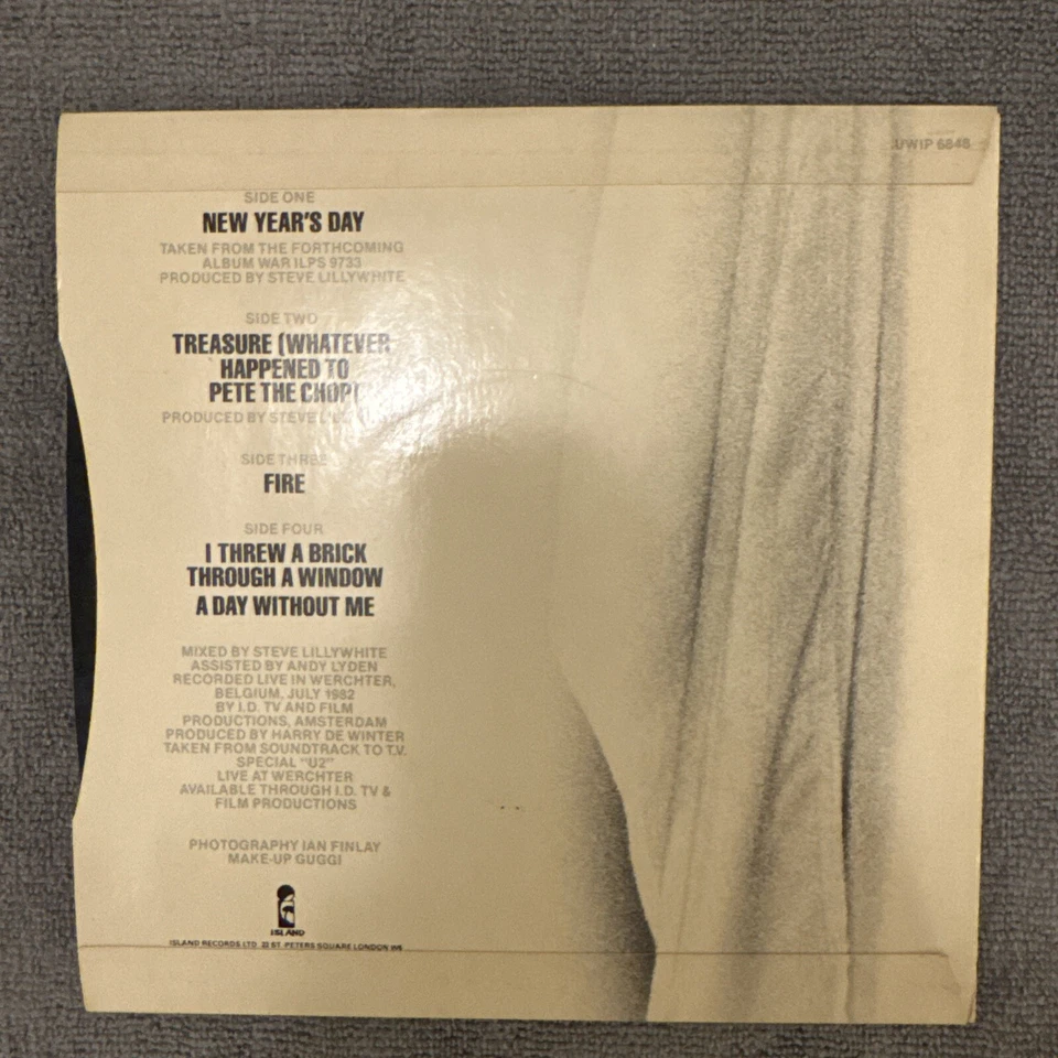 U2 New Year's Day 1983 UK 4-track 7" vinyl single EP Long Version extended - Image 2 of 4