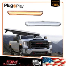 For 2020-2024 GMC Sierra 2500 3500 LED Front / Rear Side Marker Lights Clear 2PC