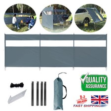 Camping Windbreaker Wind Break Screen 5 Panel Blocker Garden Beach 500cm x 150cm