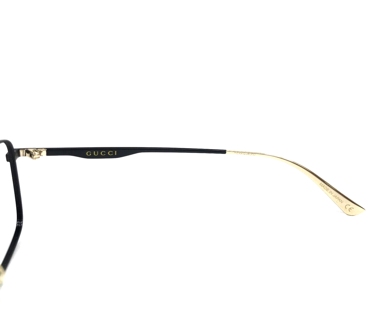 Gucci Eyeglasses Frames GG0869OA 001 Black Gold Square Wire