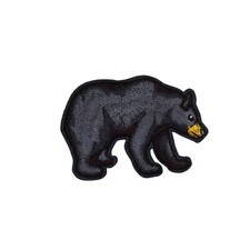 Black Bear Embroidered Iron On Patch Boys Girls Kids 43-O