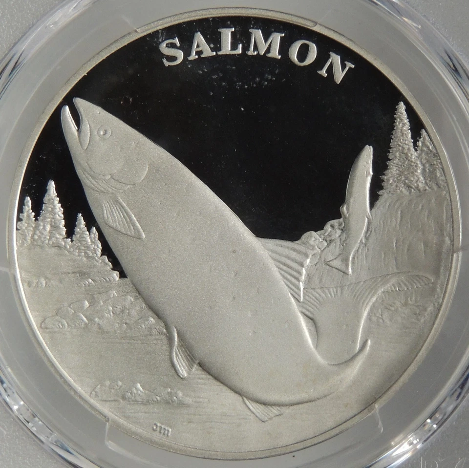 2003 SALMON NATIONAL WILDLIFE REFUGE NWRS SILVER MEDAL PCGS PR69 DCAM #44612213 - Image 3 of 4