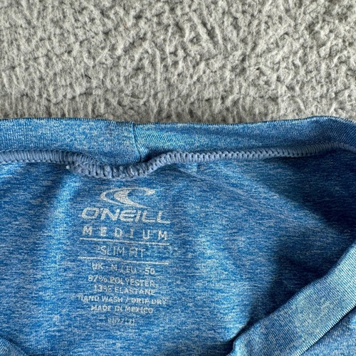 O'Neill Rash Gard Mens Medium Blue Slim Fit Graphic Sports Swimming Athleisure - Picture 3 of 8