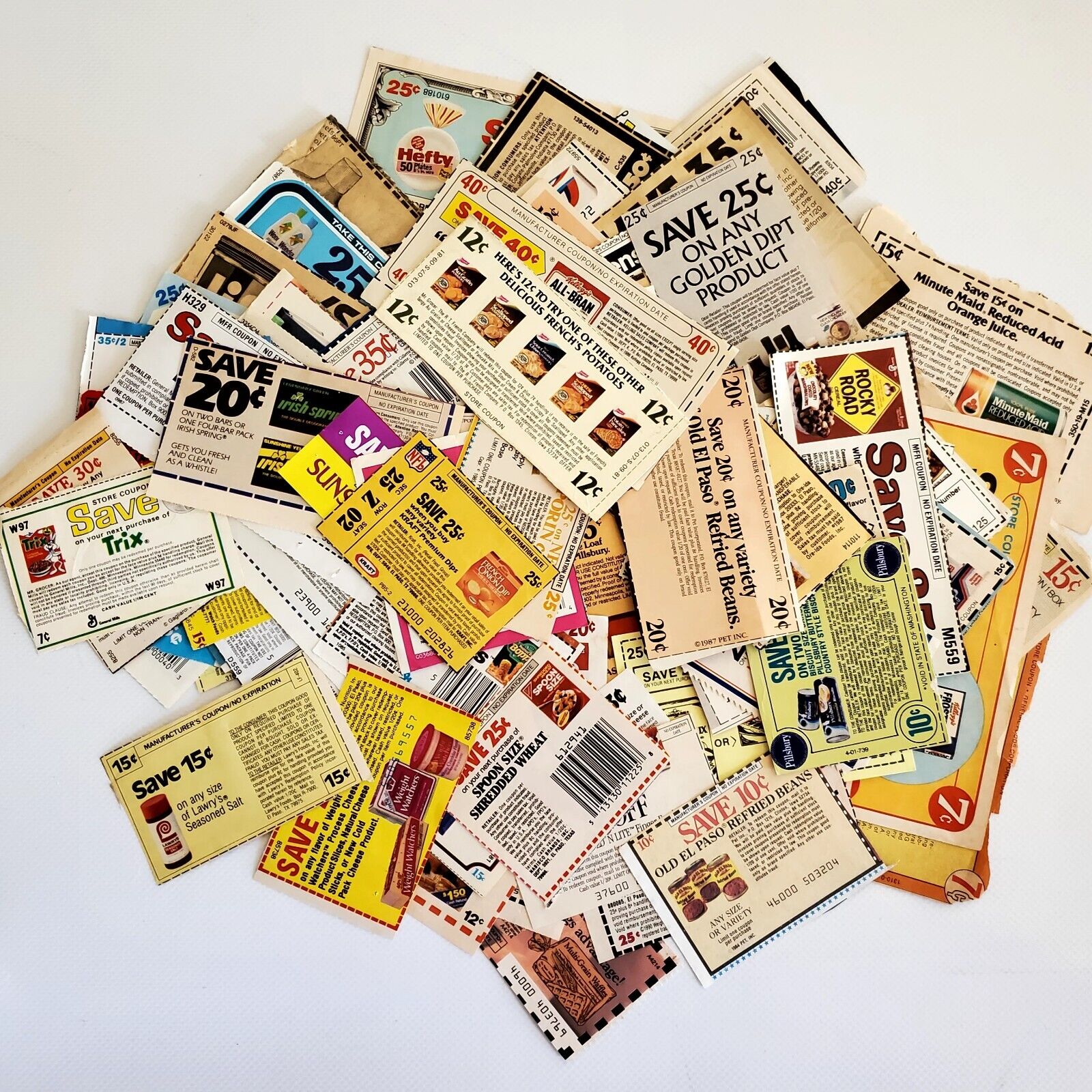 Lot Of 100 Vtg Grocery Coupons No Expiration Ephemera Advertising Collectible