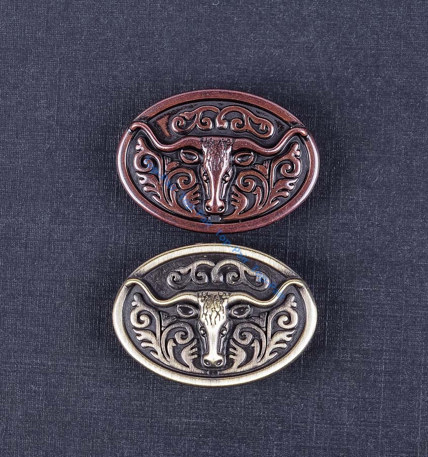 6PC Western Floreale Longhorn RODEO Leather Craft Ottone Antico - Foto 8